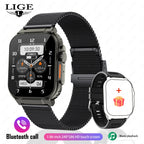 LIGE 600 mA New Smart Watch Men Outdoor Sports Fitness - mesh black