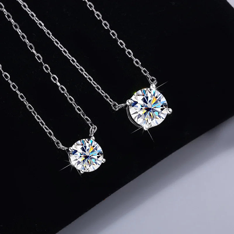 Moissanite Dia 6.5mm 0.5-5CT Woman Pendant Sier