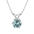 1.0ct-5ct Moissanite Pendant Necklace With Certifi