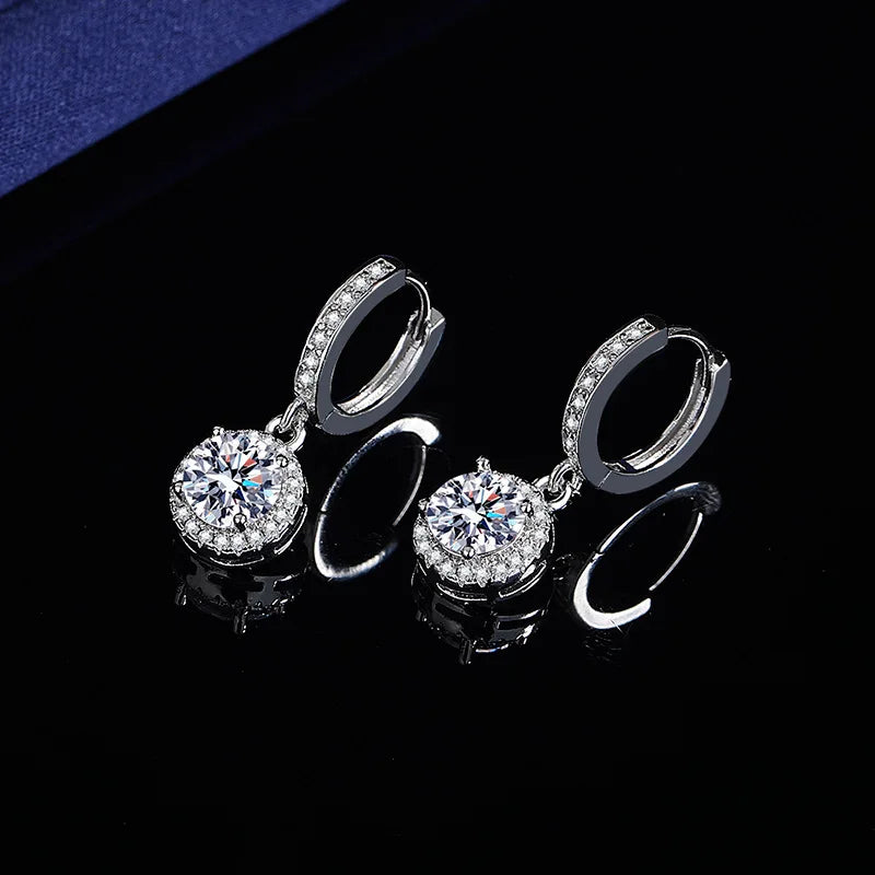0.5-1 Carat Moissanite Earrings for Women
