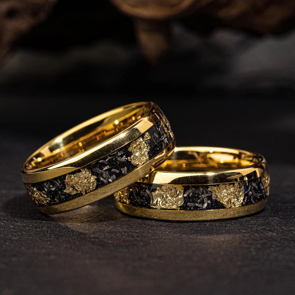 8MM Meteorite tungsten ring for man fashion jewelr