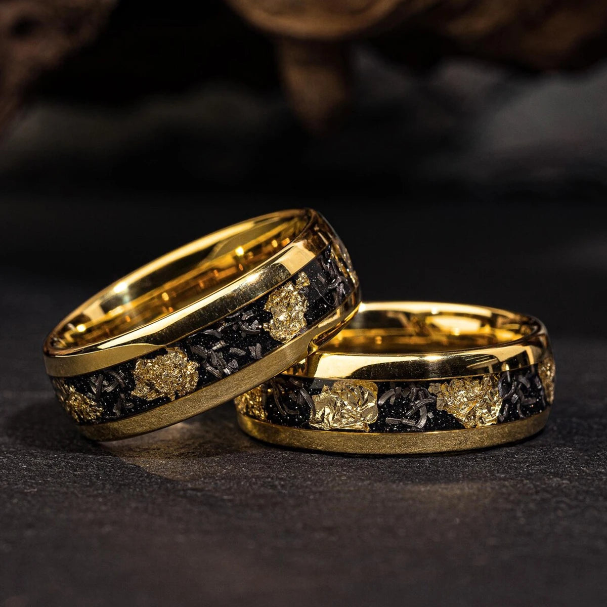8MM Meteorite tungsten ring for man fashion jewelr