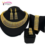 Ytjx Afrikanischer Hochzeitsschmuck Luxuriöses Gold-Set