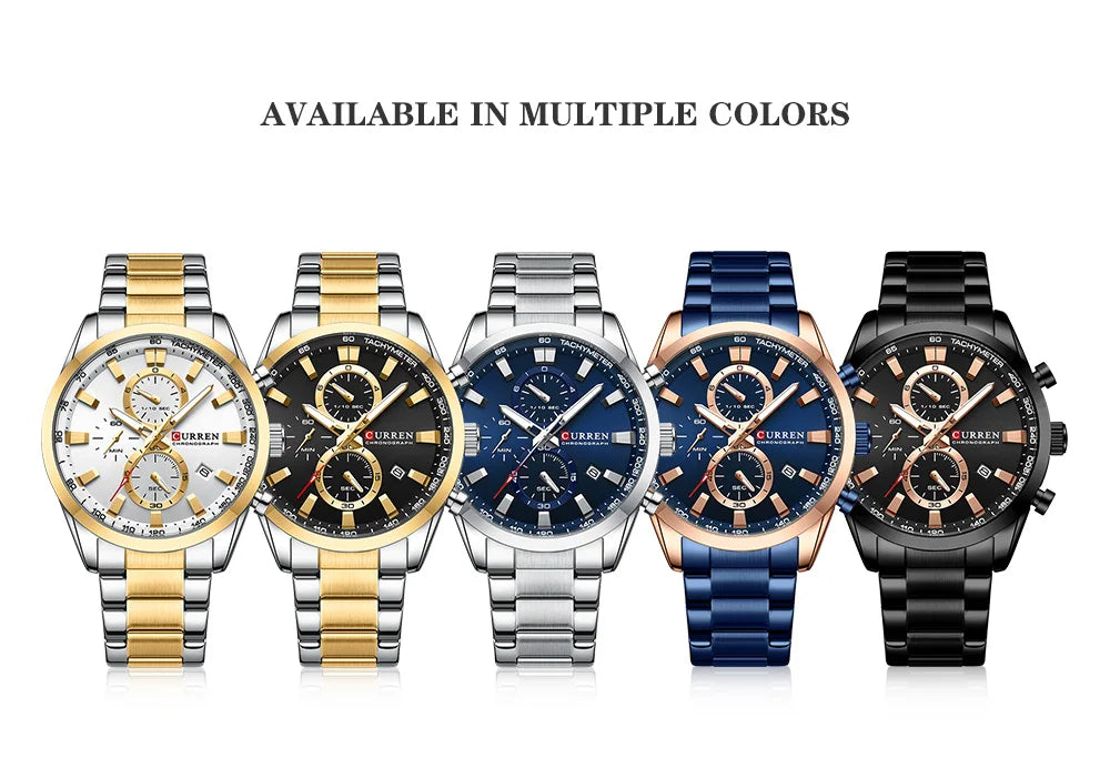 Curren 8445 Men's Multifunctional Waterproof Wrist