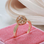 Real 18k Gold Diamond Ring for Women To Join Party