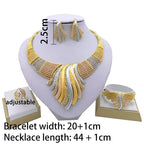 Dubai Jewelry Set For Women 24K Gold Plated Luxury.