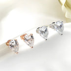 Smyoue 0.5CT 1CT Pear Cut Certified Moissanite Stud