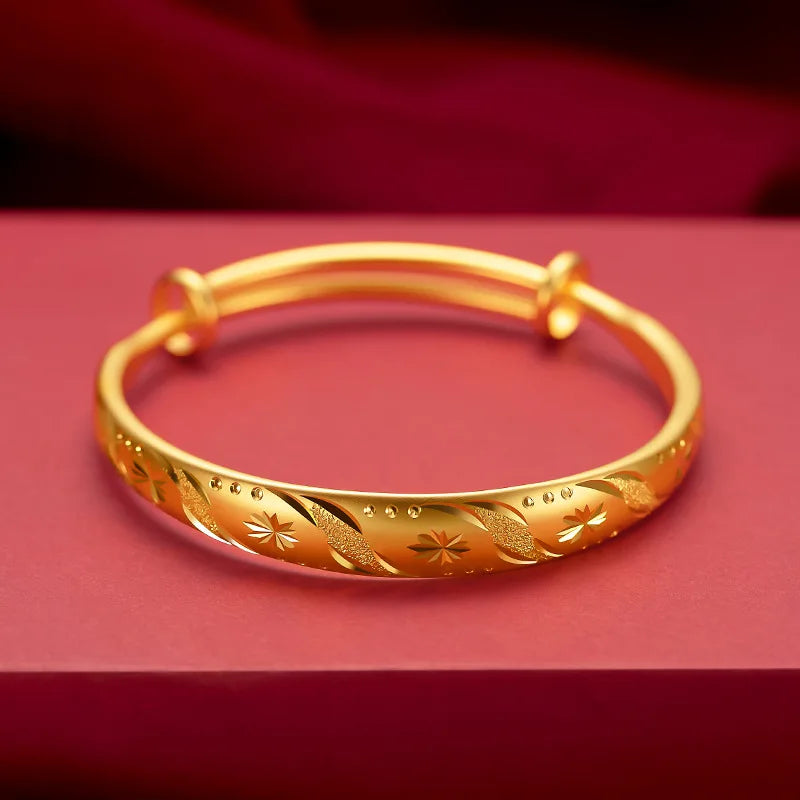 18k Gold Natural Jade Gemstone Bracelet Women