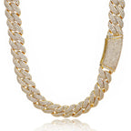 Hhiok Thick 18mm Wide Inlaid Zircon Iced Cuban