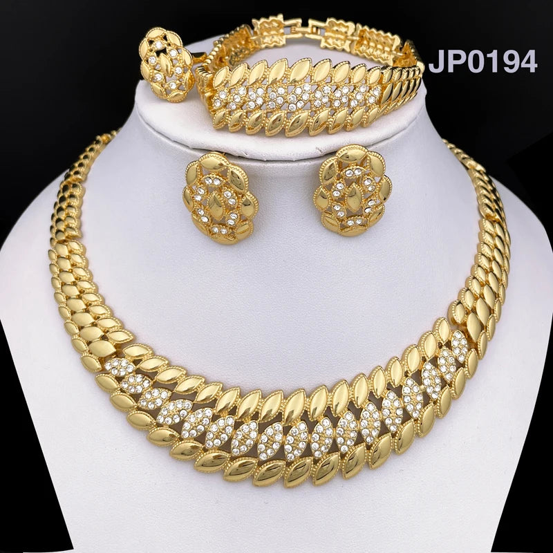High Quality Dubai Gold Plated Jewelry Set For