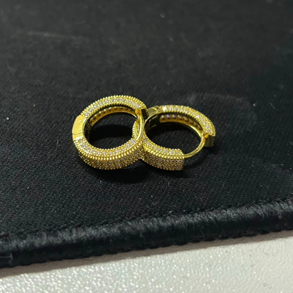 D Color Full Moissanite Hoop Earrings For Women.