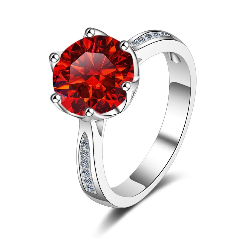 JoyceJelly Luxury 3ct D Color Moissanite Rings