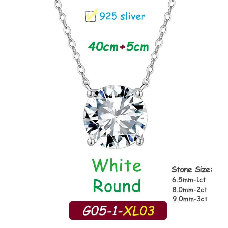 Djmax 1-3ct Classic Moissanite Necklace for Women