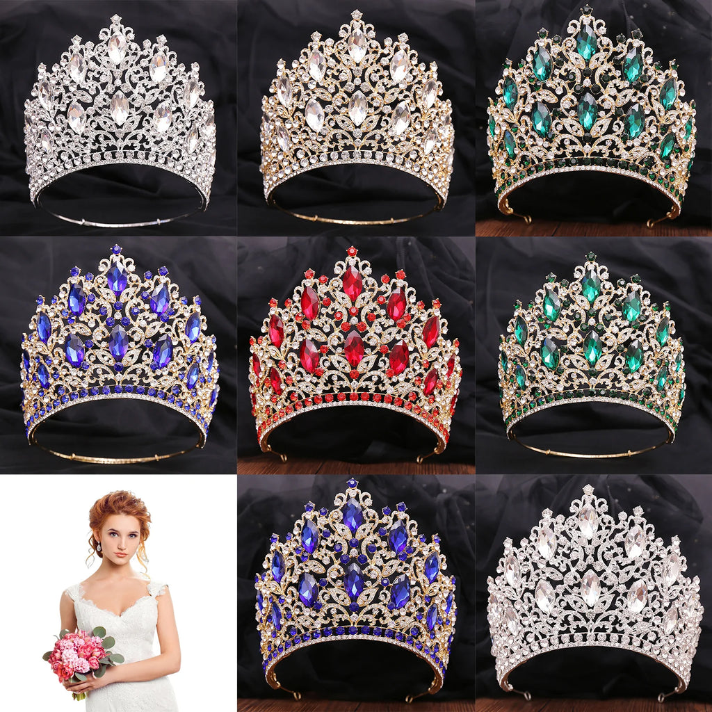 Luxury Wedding Tiaras For Bride Crystal Rhinestone