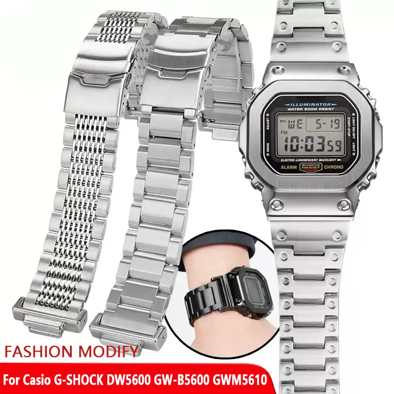 Quick Metal Modified watchband Case Suit For Casio.