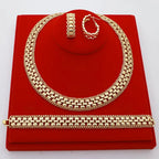 Dubai Luxury Handmade Women Jewelry Set 18k Gold-P.