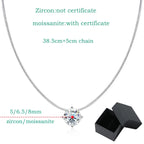 Smyoue 0.5-2CT D Color Certified Moissanite Necklace