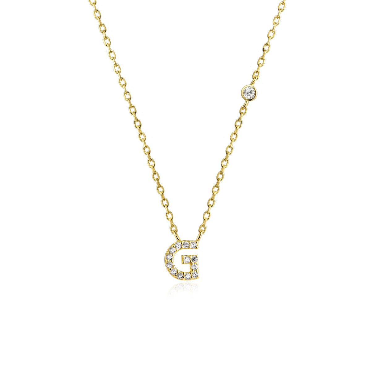 ANDYWEN 925 Sterling Silver Gold Small 26 Letters A- Z - Gold G