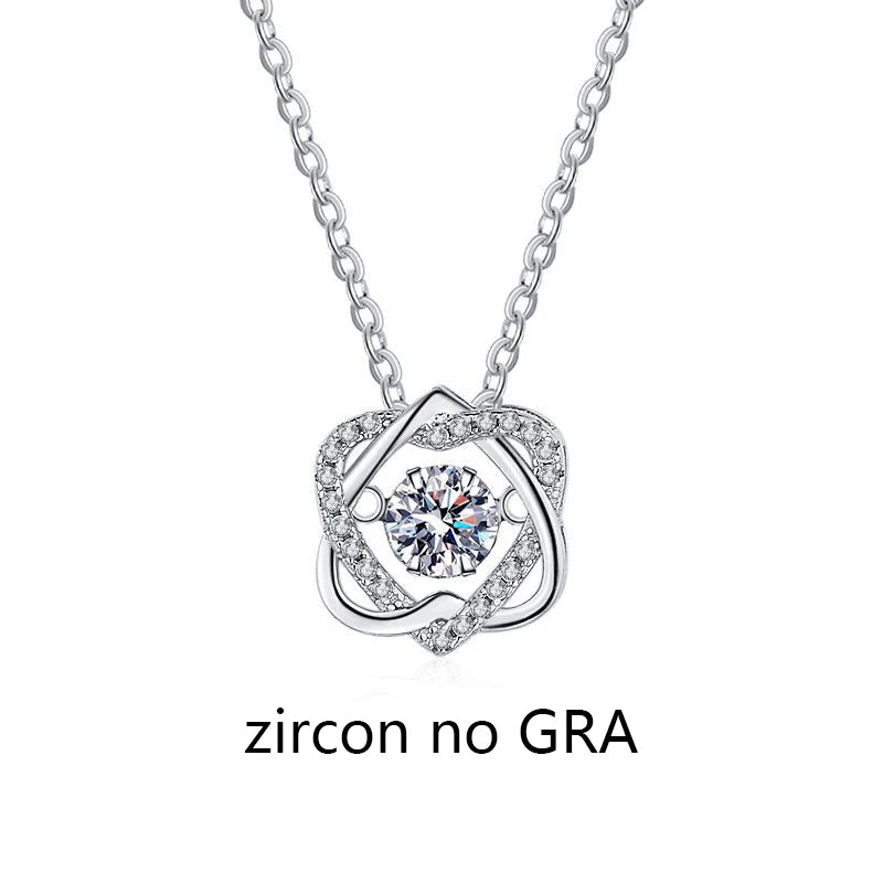 0.5ct GRA Moissanite Necklace for Women Sparkling - zircon / China Mainland