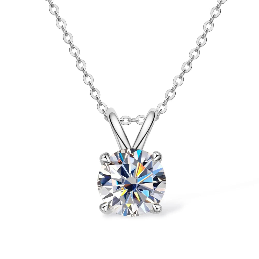 Moissanite Pendant Necklace 0.5-5CT D Color VVS1