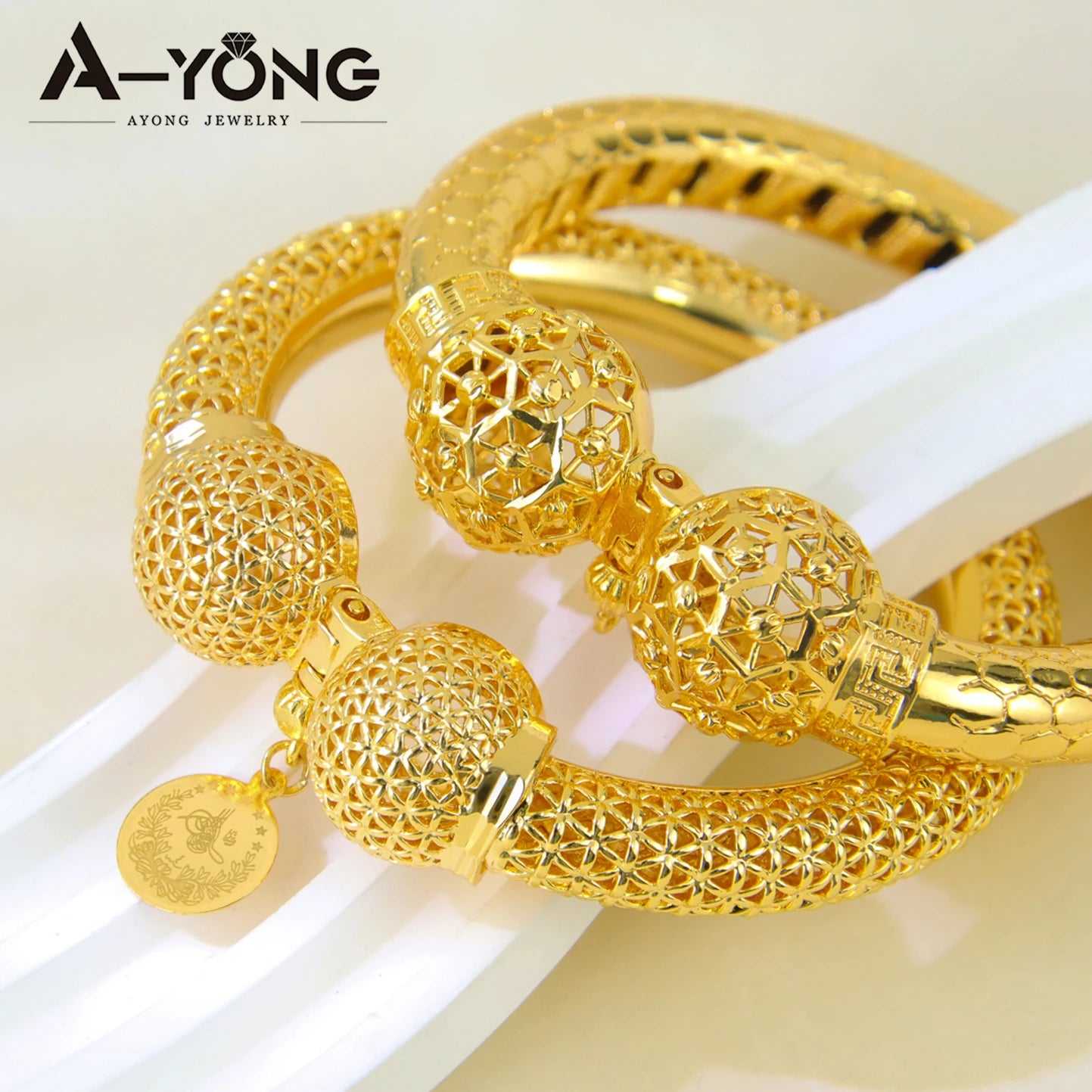 Dubai 24k Gold Jewelry Bracelet Copper Gold Plated