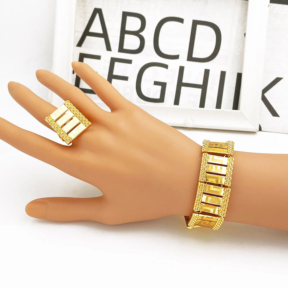 Dubai Jewelry Set Women Luxury Design High-end Gold