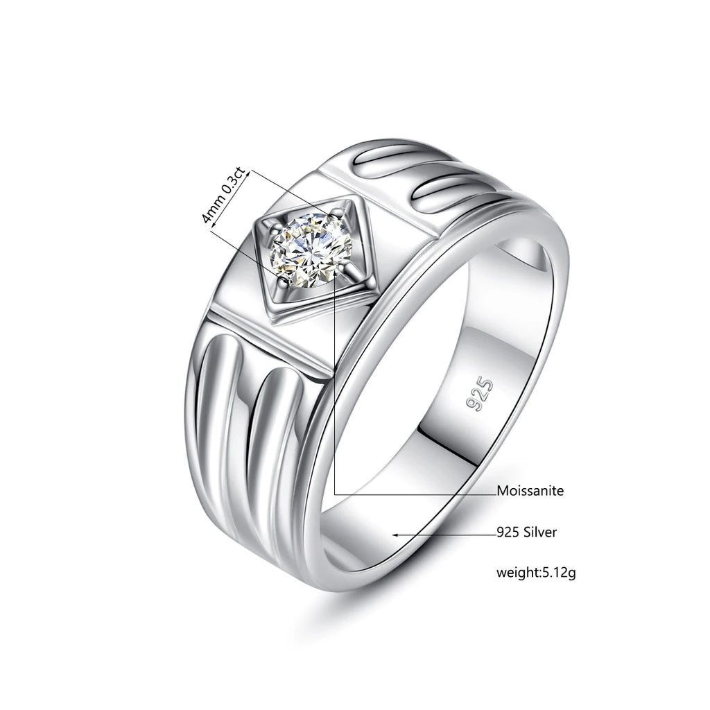 Sdoou 2 Ct Moissanite Rings Pass Diamond Test D