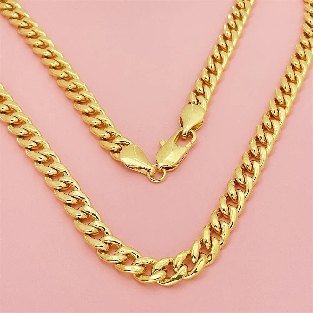 Luxury 24K 9999 Pure Gold real gold Men's wide