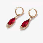 Women's Fashion Earrings Exquisite Ruby Pendant