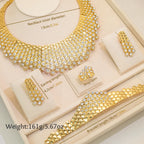 GZJPEI Shiny White Zircon Jewelry Set For Women Italy