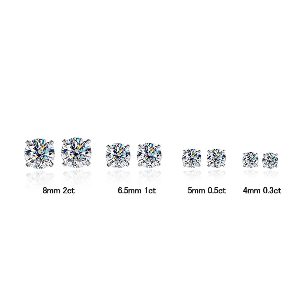 KNOBSPIN Moissanite Earring 0.2-2ct D VVS1 GRA