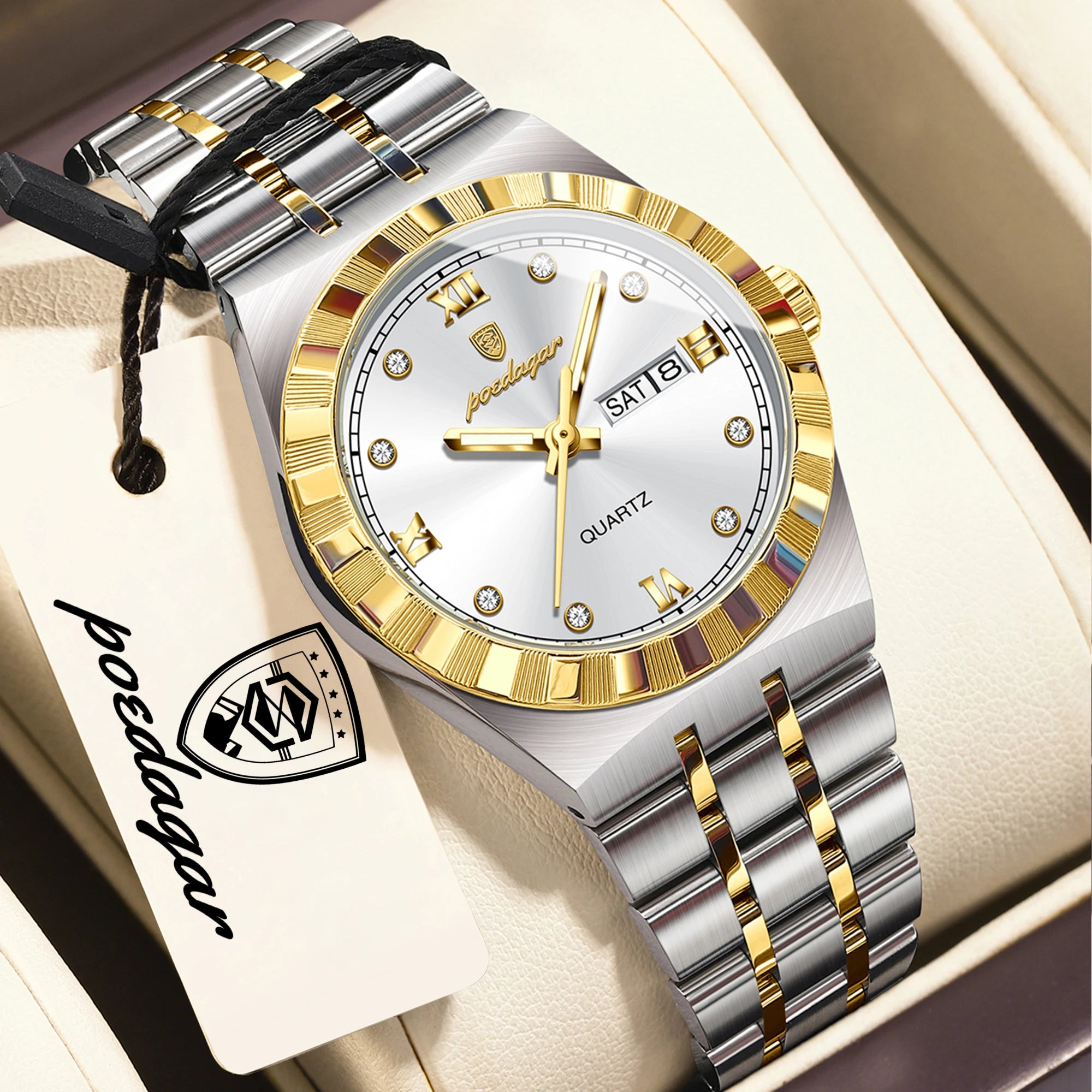Poedagar Casual Ladies Watch Luminous Waterproof