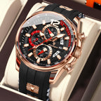 Poedagar Montre-bracelet pour homme à date chronographe