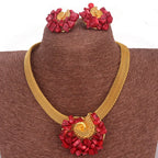 Traditional Orange / Red Coral Beads Africa Nigeri