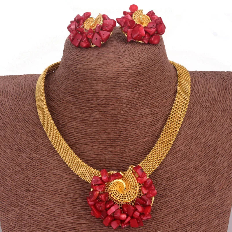 Traditional Orange / Red Coral Beads Africa Nigeri