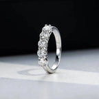 SG White Gold D Color 4mm Moissanite Ring For