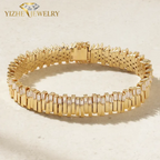 2026 Fashion Stacking Wrist Bracelet Paved Bling