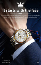 Olevs Men's Quartz Watches Top Brand Stainless.