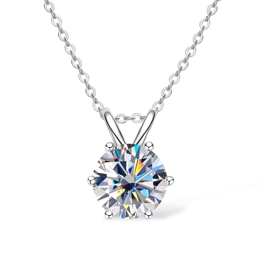 Moissanite Pendant Necklace 0.5-5CT D Color VVS1