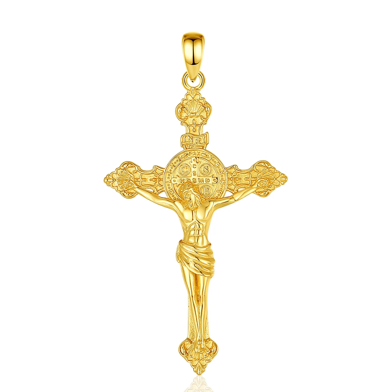 Eudora 925 Sterling Silver Jesus Cross Necklace.
