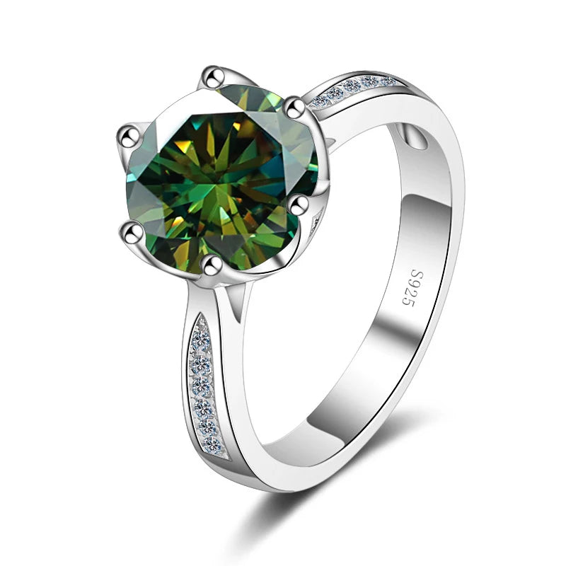 JoyceJelly Luxury 3ct D Color Moissanite Rings