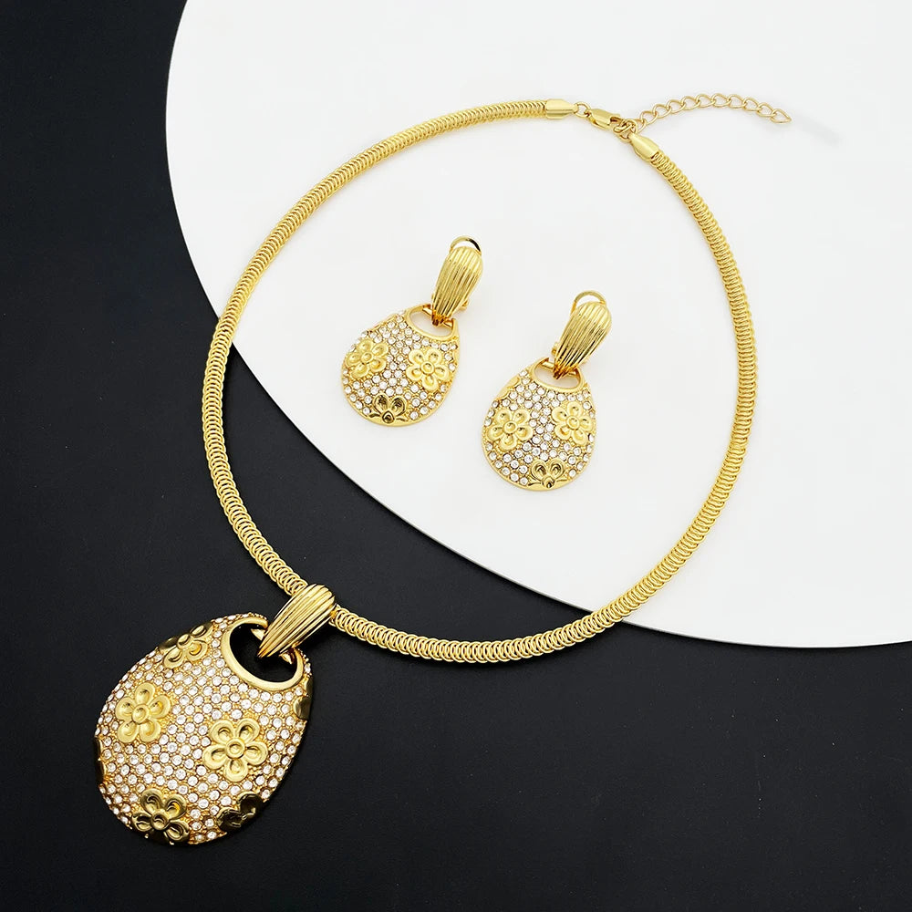 New Necklace And Earrings Set Unique Dubai Fashion