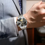 POEDAGAR Luxury Men Clock Waterproof Luminous