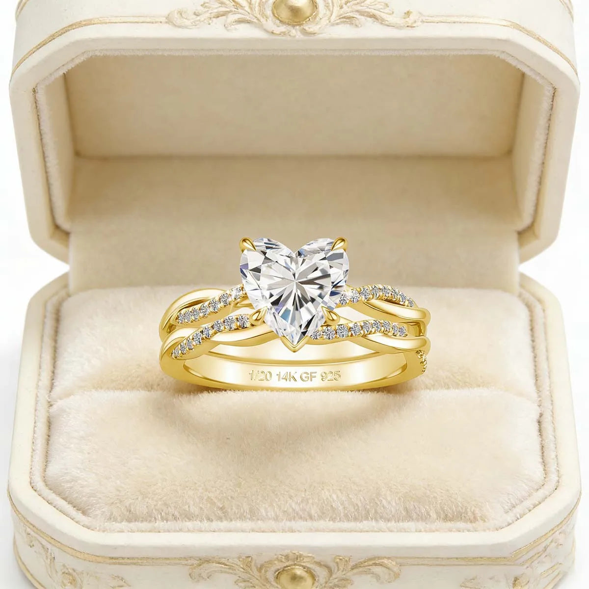 Sdoou Luxury 2pcs 14K Gold Filled Twisted Double