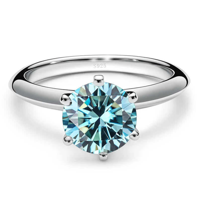 GRA Certified Moissanite Ring VVS1 Lab Diamond - 2ct / blue / 9, 2ct / blue / 8, 2ct / blue / 7, 2ct / blue / 6, 2ct / blue / 5, 3ct / blue / 9, 3ct / blue / 8, 3ct / blue / 7, 3ct / blue / 6, 3ct / blue / 5, Us Size 1ct / blue / 9, 5ct / blue / 9, 5ct / blue / 8, 5ct / blue / 7, 5ct / blue / 6, 5ct / blue / 5, Us Size 1ct / blue / 5, Us Size 1ct / blue / 6, Us Size 1ct / blue / 7, Us Size 1ct / blue / 8