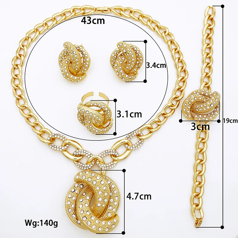 Dubai Nigeria Trending Jewelry Set For Women Luxur