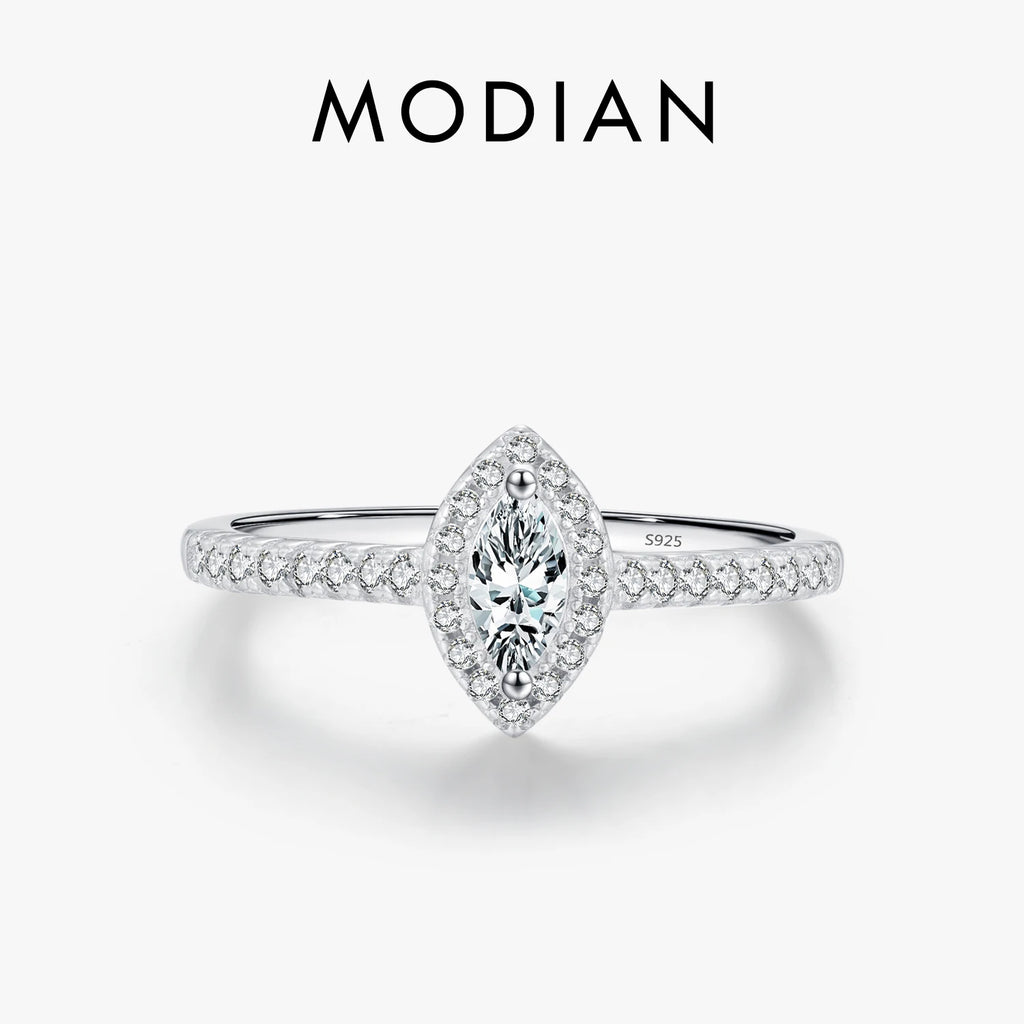 MODIAN Exquisite Luxury Marquise Cut CZ Ring 925 - 7, 8, 9, 5, 6