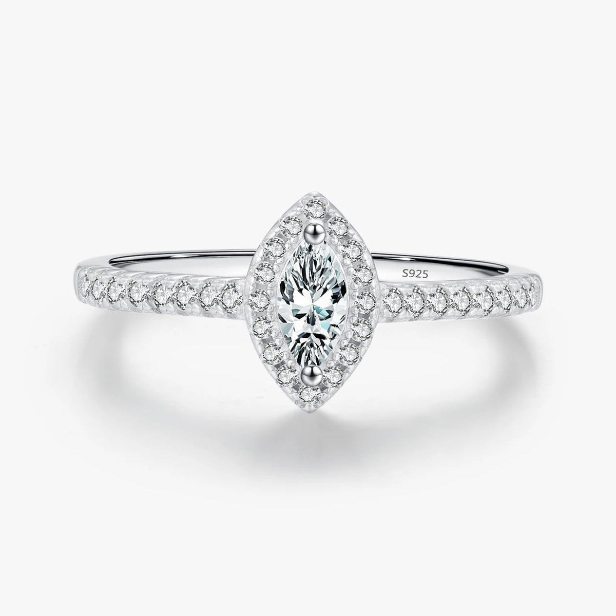 MODIAN Exquisite Luxury Marquise Cut CZ Ring 925