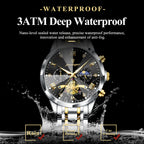 POEDAGAR Luxury Men Clock Waterproof Luminous