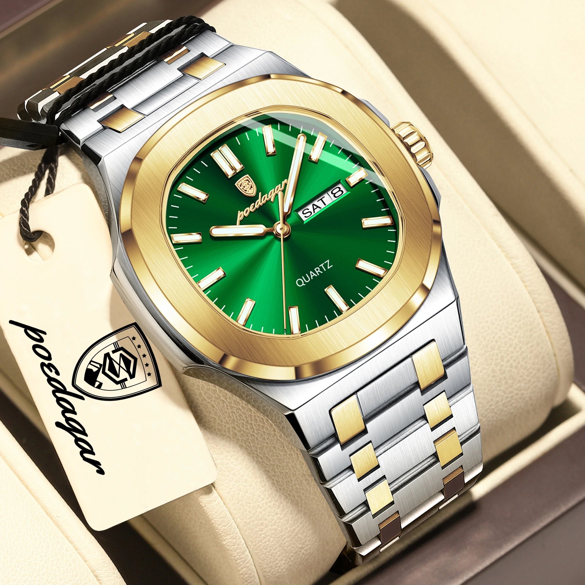 Poedagar Top Trendy Men's Watches Waterproof Lumin.